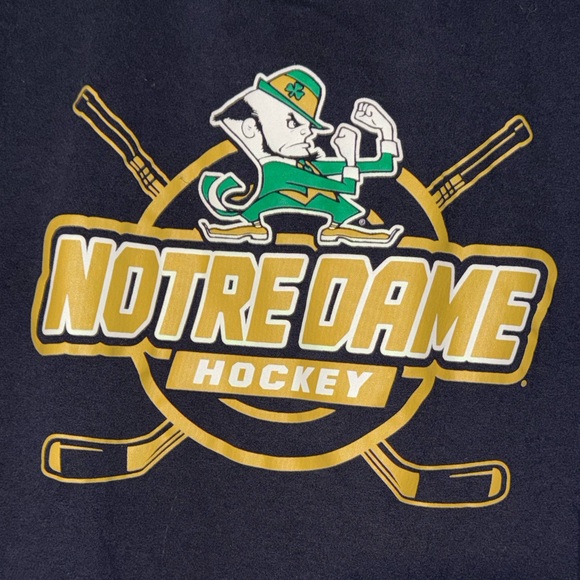 Champion NCAA Notre Dame Hockey Graphic T Shirt Men’s Size Large Used Pre Owned - Picture 4 of 16